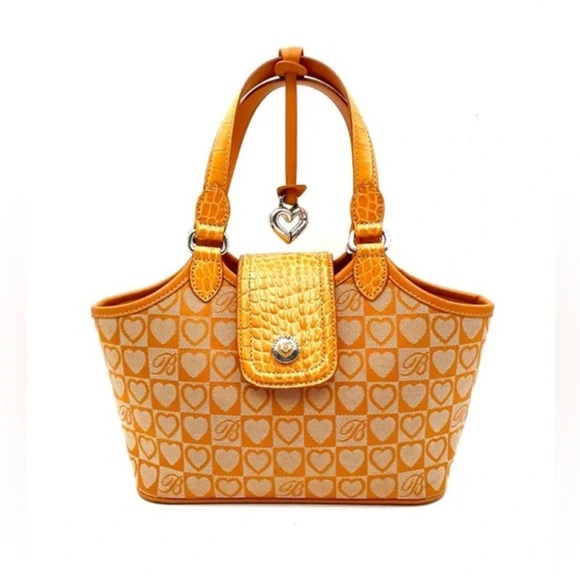 BRIGHTON Orange 2005 Vintage RARE Juliet Signature Handbag - Picture 13 of 14